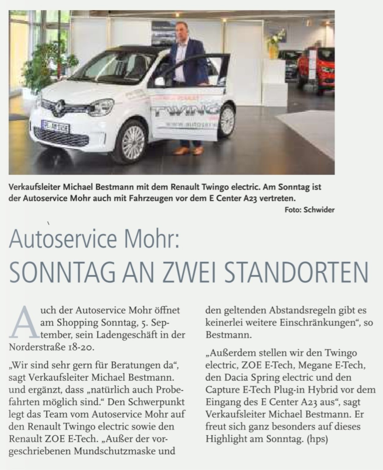 Pressespiegel Autoservice Mohr