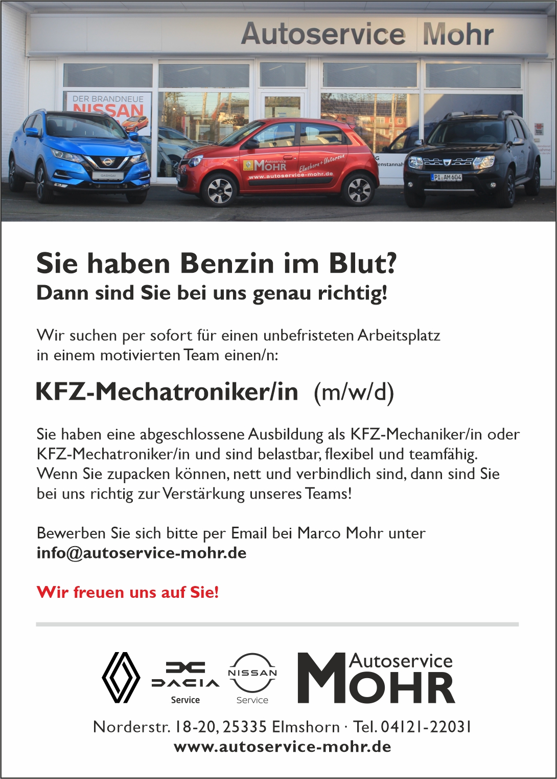 KFZ-Mechatroniker gesucht